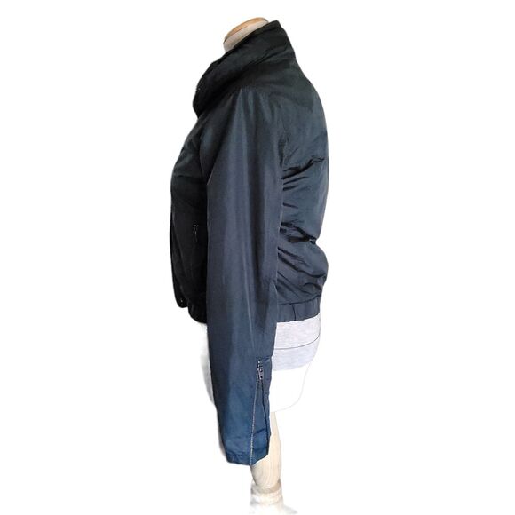 Athleta Military Bomber Windbreaker Hooded Blue Jacket Size X Small - Picture 3 of 16